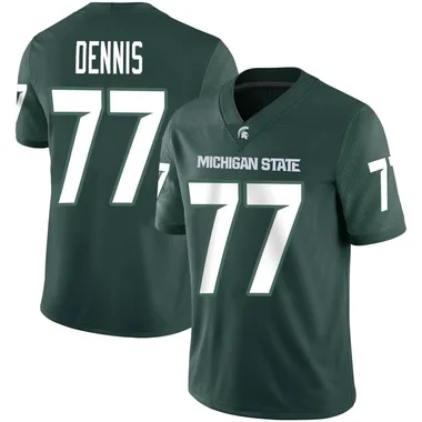 Men's Game Andrew Dennis Michigan State Spartans Football Jersey - Green