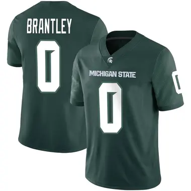 Men's Game Charles Brantley Michigan State Spartans Football Jersey - Green