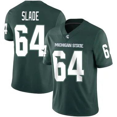 Men's Game Jacob Slade Michigan State Spartans Football Jersey - Green