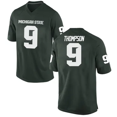 Men's Game Jalen Thompson Michigan State Spartans Football College Jersey - Green