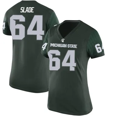 Women's Game Jacob Slade Michigan State Spartans Football College Jersey - Green
