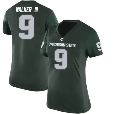 Women's Game Kenneth Walker III Michigan State Spartans Football College Jersey - Green