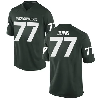 Youth Game Andrew Dennis Michigan State Spartans Football College Jersey - Green